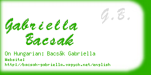 gabriella bacsak business card